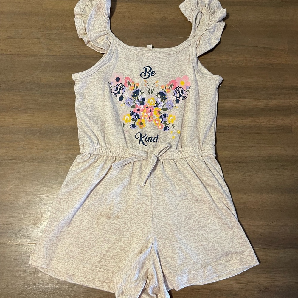 Be Kind Kids Floral Romper - Cream